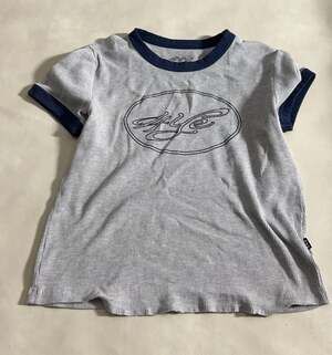 4YE Waffle Knit Ringer T-Shirt Grey and Navy